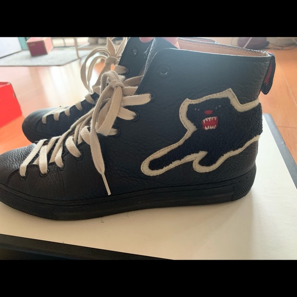 Gucci Other - Men's black leather Gucci high-top sneakers